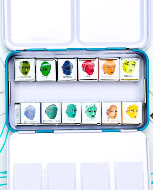Petite Palette Glitz Sea / Estuche Acuarelas Colores Deslumbrantes Descontinuado Jane Davenport