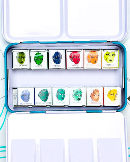 Petite Palette Glitz Sea / Estuche Acuarelas Colores Deslumbrantes Descontinuado Jane Davenport