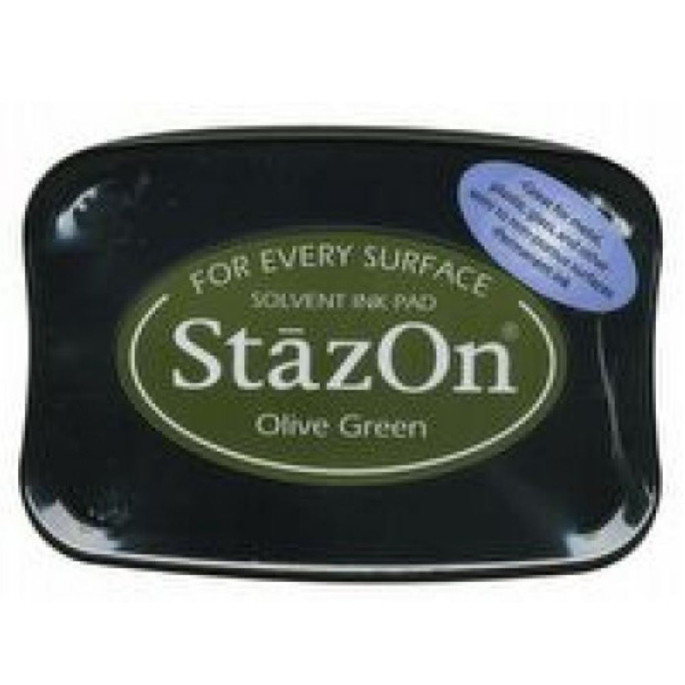 StazOn Olive Green / Tinta Solvente Verde Oliva Tintas Tsukineko