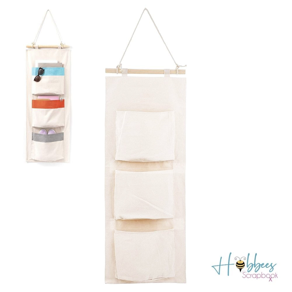 Canvas 3 Pockets Wall Organizer / Organizador de Loneta Almacenamiento y Organización Darice