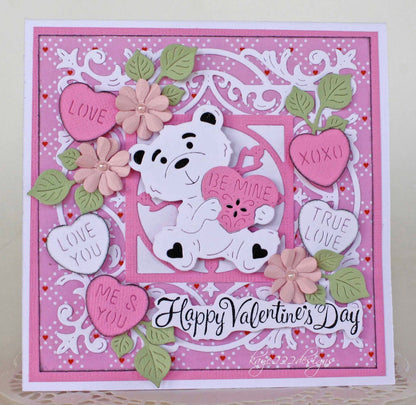 Suaje de Corte de Oso / Be Mine Teddy Bear Descontinuado Cheery Lynn Designs