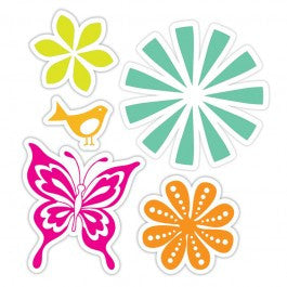 Bold Pop Designs Dies &amp; Stamps / Set de Suajes y Sellos Naturaleza Descontinuado Sizzix