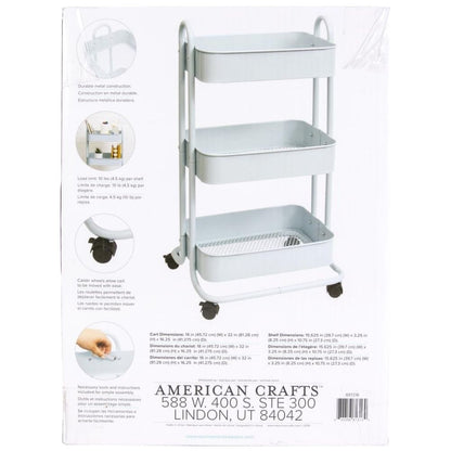 A La Cart Storage Cart Pale Blue / Carrito Organizador Azul Pálido Descontinuado We R Memory Keepers