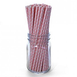 Paper Straws / Popote de Papel Decorativo Rosa