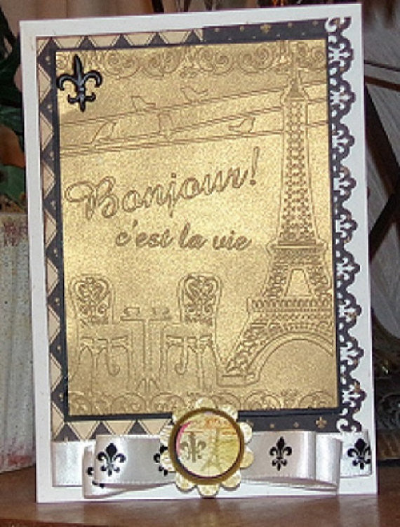 Embossing French Bistro / Folder de Grabado Torre Eiffel Descontinuado Darice