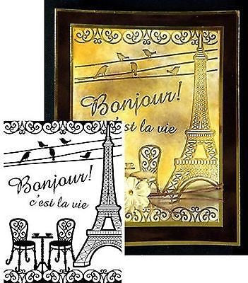 Embossing French Bistro / Folder de Grabado Torre Eiffel Descontinuado Darice