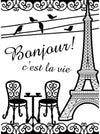 Embossing French Bistro / Folder de Grabado Torre Eiffel