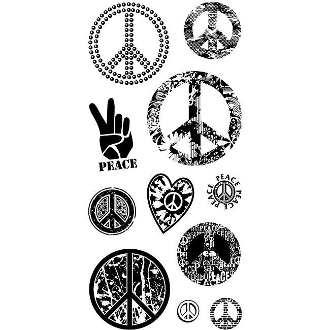 Sellos de polímero signos de paz / Peace Signs 99566 Descontinuado Inkadinkado