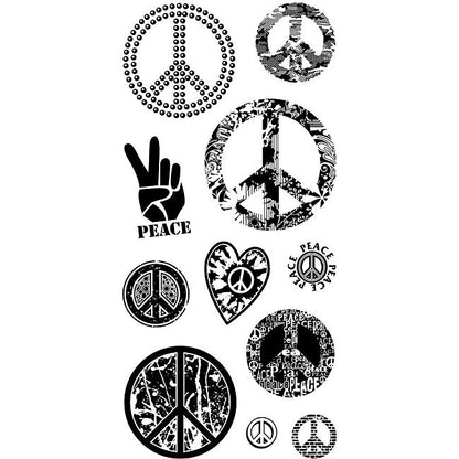 Sellos de polímero signos de paz / Peace Signs 99566 Descontinuado Inkadinkado