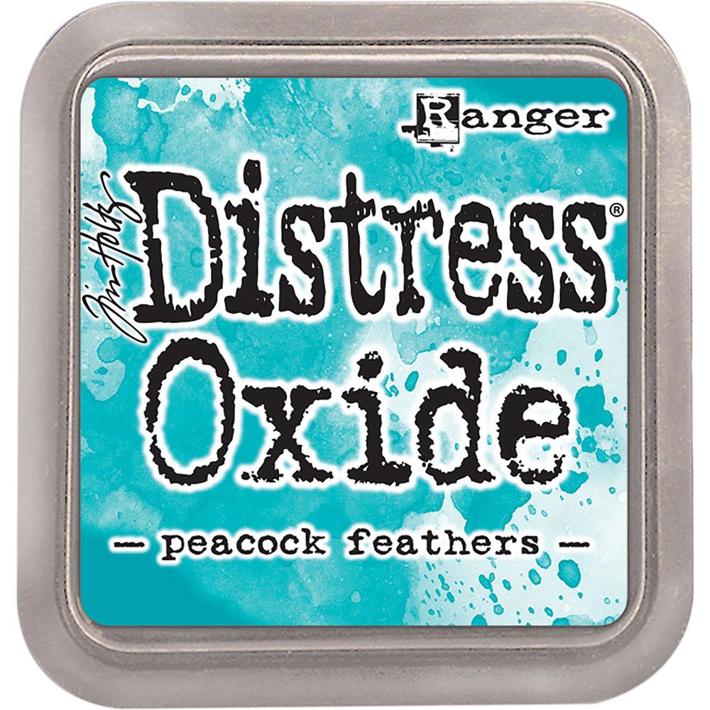 Tim Holtz Distress Oxide Peacock Feathers / Cojin de Tinta Efecto Oxidado Verde Tintas Ranger