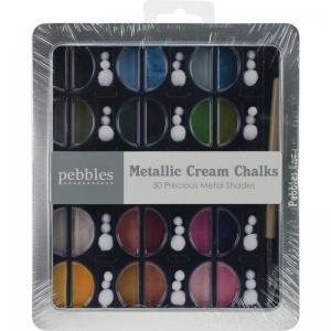 Chalk Set Metallics / Set de Gises Colores Metálicos Pasteles Pebbles