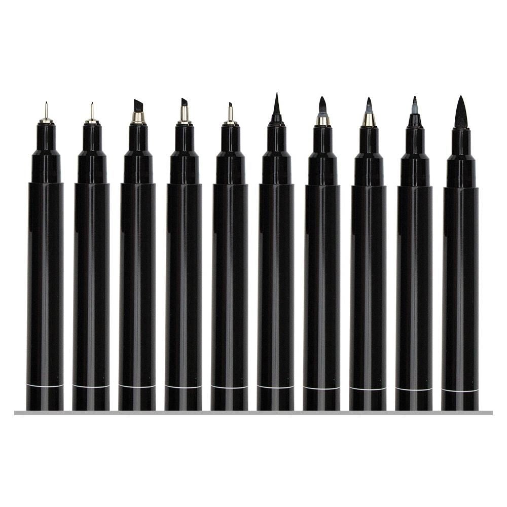 Finishing Line Pens Set / 10 Bolígrafos para Detallar y Caligrafía