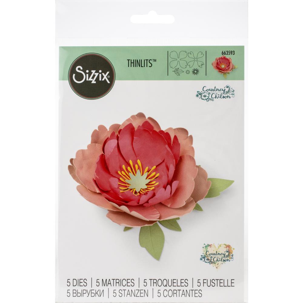 Thinlits Peony Die / Suaje Flor Peonia Descontinuado Sizzix