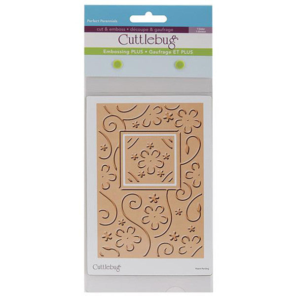 Embossing Plus Perfect Perennials / Folder de Corte y Grabado Marco Silueta Perfecta Descontinuado Cuttlebug