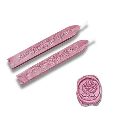 Sealing Wax Sticks W/Wick Pink / 3 Barras de Lacre Rosa Descontinuado Manuscript