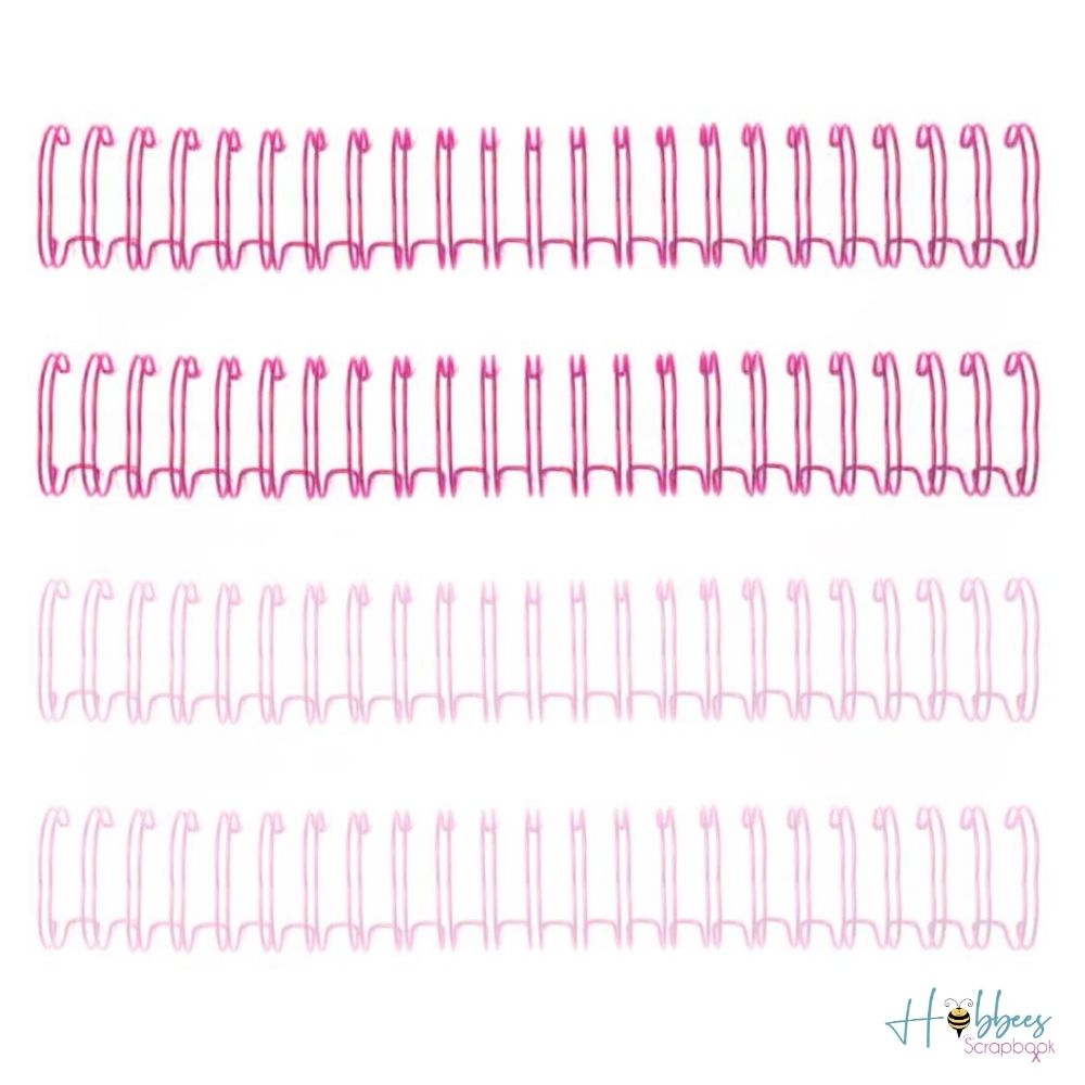 Cinch Wires Pink 0.625&quot; / 4 Arillos Metálicos Rosas Arillos para Engargolar We R Memory Keepers