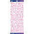 Pink Gasoline Alley Glitter Stickers / Estampas Alfabeto Rosa con Glitter 