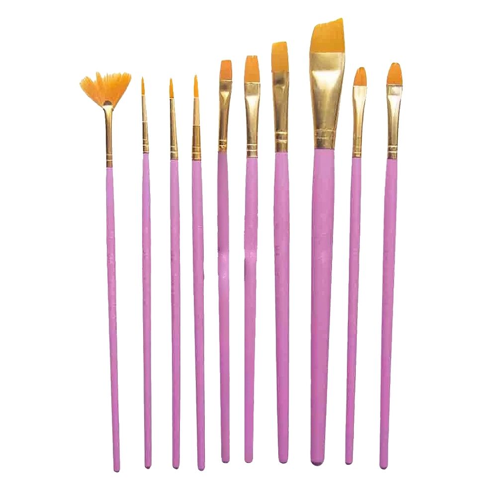 Pink Golden Taklon Brush Set / Set de Pinceles Taklon Pinceles y Brochas Royal Langnickel