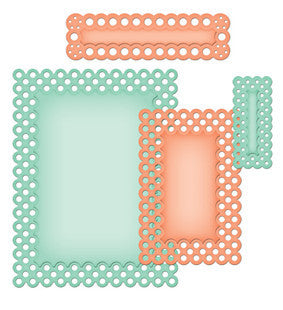 Suaje de Corte de Rectangulos de Puntos / A2 Polka Dots Descontinuado Spellbinders