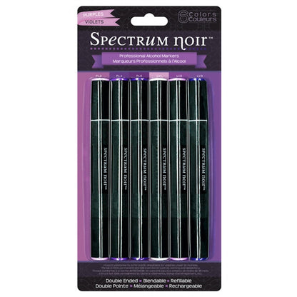 Spectrum Noir Purples 6 pz. / Marcadores con Base de Alcohol Marcadores &amp; Plumones Crafter&