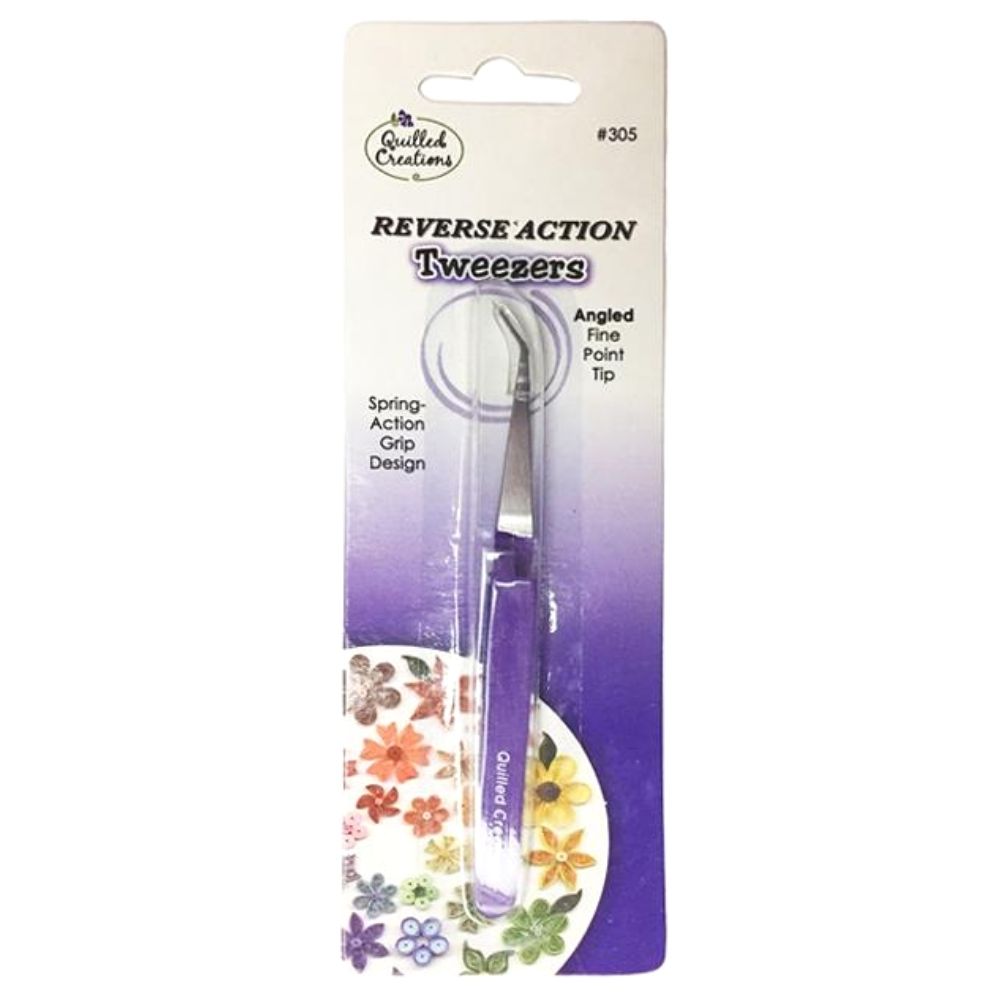Reverse Action Quilling Tweezers / Pinzas Sujetadoras Descontinuado Quilled Creations