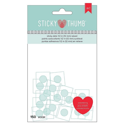 Raised Sticky Dots 1/2&quot; / 150 Puntos Adhesivos en Relieve 12 mm Adhesivos / Pegamentos American Crafts