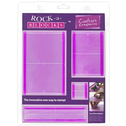 Rock a Blocks / 4 Bloques de Acrílico para Sellos Descontinuado Crafter&