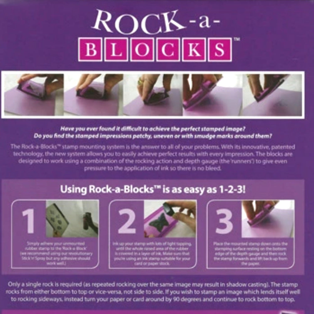 Rock a Blocks / 4 Bloques de Acrílico para Sellos Descontinuado Crafter&