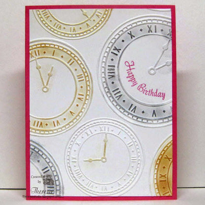 Embossing Assorted Clocks / Folder de Grabado Relojes Descontinuado Darice