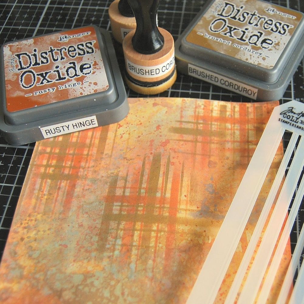 Tim Holtz Distress Oxide Rusty Hinge / Cojin de Tinta Efecto Oxidado Naranja Tintas Ranger