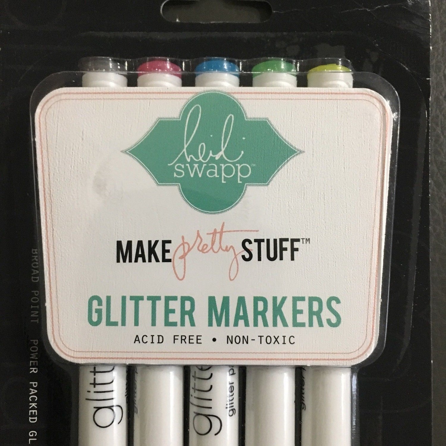 Glitter Markers Set / 5 Marcadores de Brillitos Marcadores &amp; Plumones Heidi Swapp