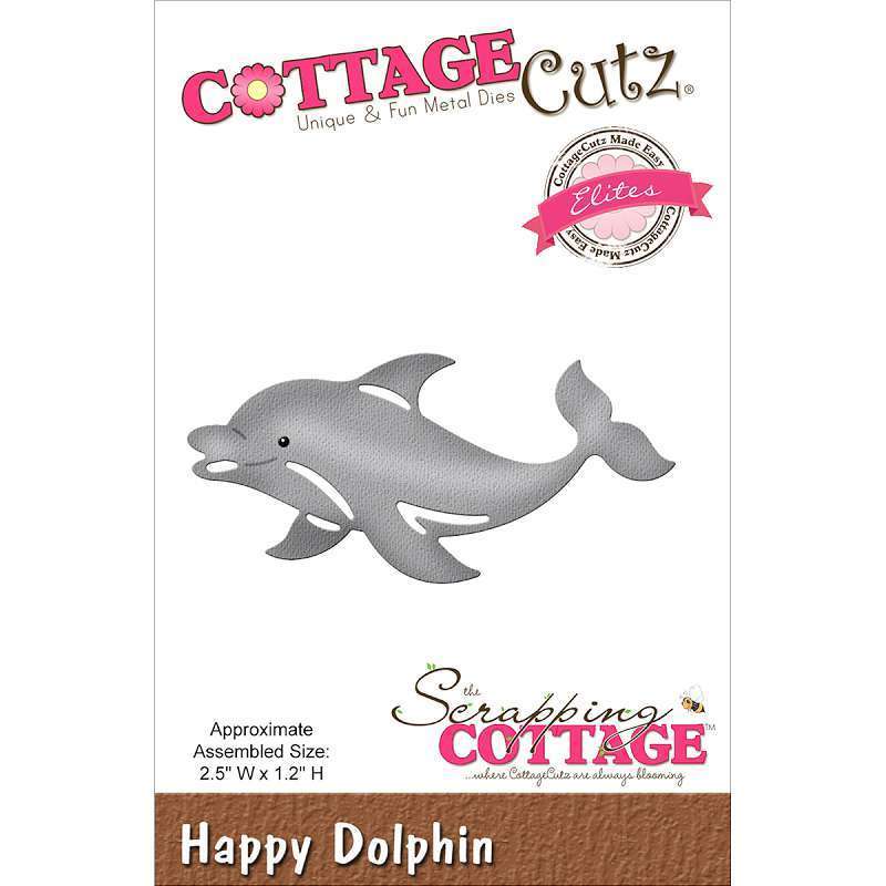 Happy Dolphin Die / Suaje de Delfin Feliz Dados de Corte / Suajes / Troqueles Cottage Cutz