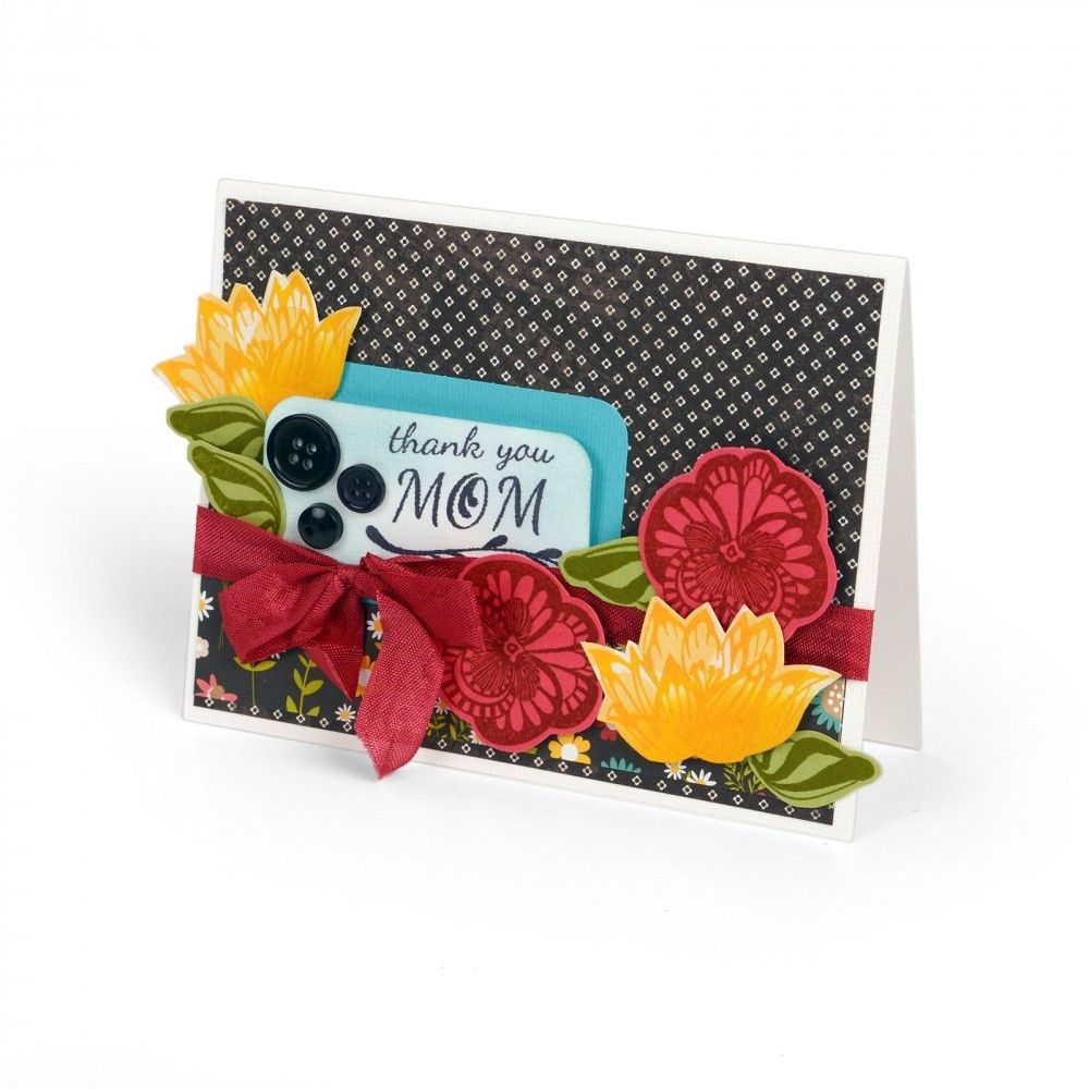 Clear Stamps Mom / Sellos de Polimero Día de la Madre Sellos Sizzix