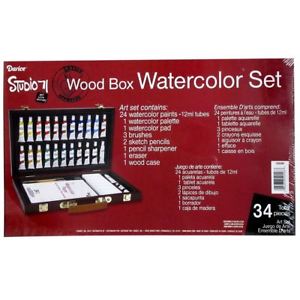 Studio 71 Watercolor Painting Set  / Estuche de Madera para Acuarelistas Descontinuado Darice