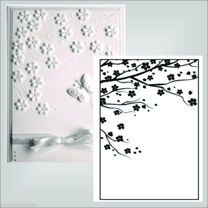Cherry Blossom Embossing Folder / Folder de Grabado Flor Cerezo Descontinuado Nellie Snellen