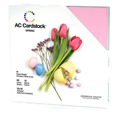Spring 12" x 12" Papers / Block de Cartulina Texturizada Colores Pastel Descontinuado American Crafts