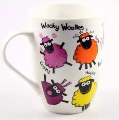 Wacky Woollies Ceramic Mug 10oz / Taza para Café para Atraer Dinero Descontinuado Wacky Woolies