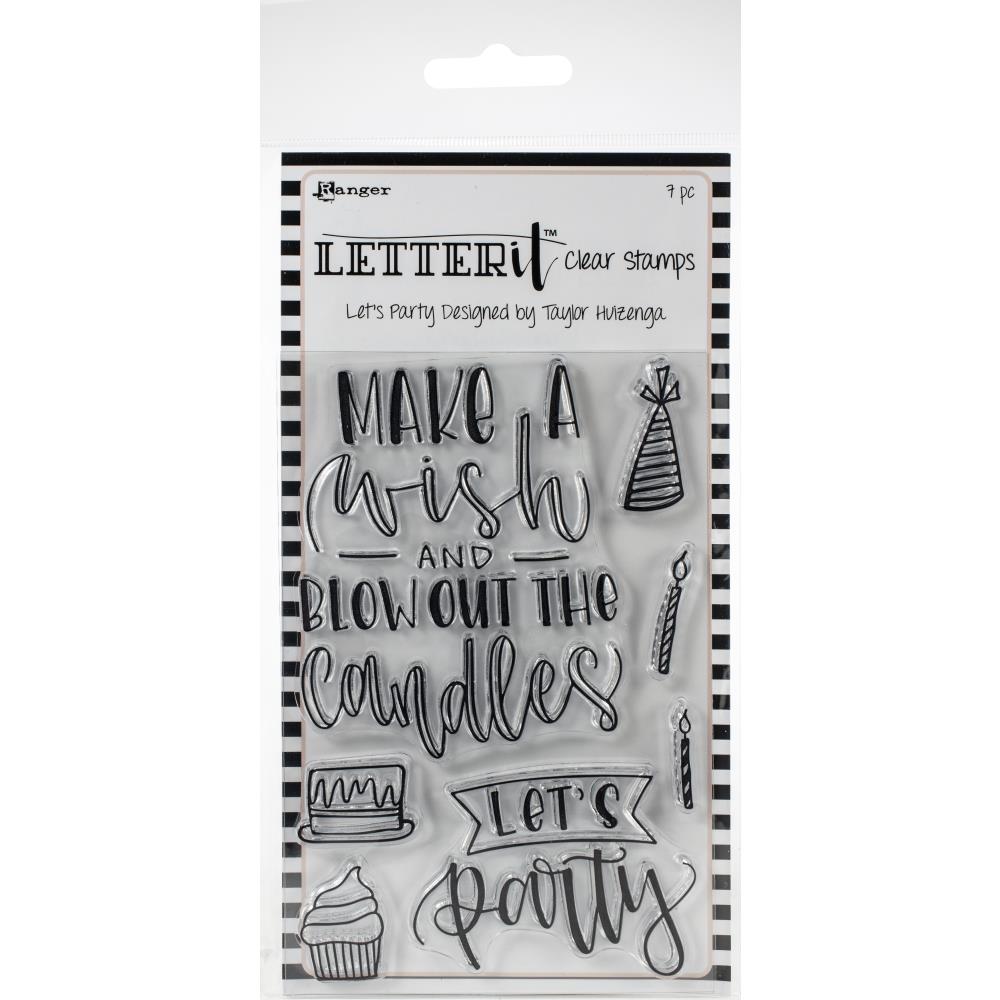 Ranger Letter It Clear Stamp / Sello Acrílico let´s party Sellos Ranger