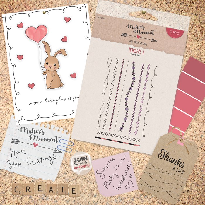 Borders 1 Stamp Set / Sellos de Bordes Descontinuado Cheery Lynn Designs