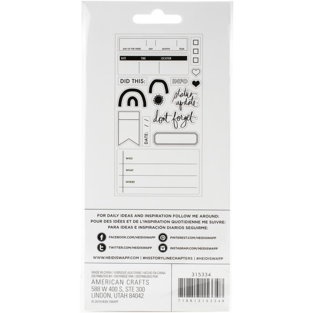 Storyline Chapters Clear Stamps / Sellos de Polímero Momentos de Historias Descontinuado Heidi Swapp