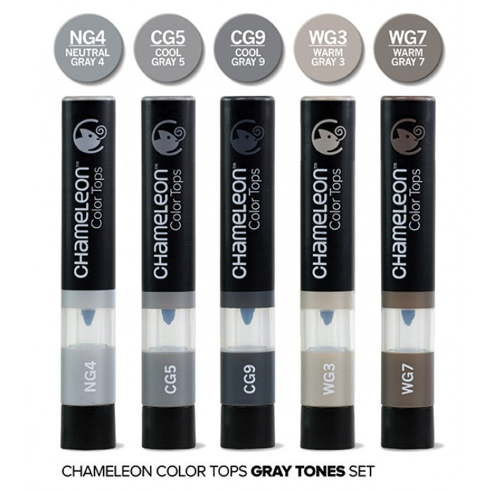 Chameleon Color Tops Grays Marker Set / Set de Marcadores Camaleon Grises