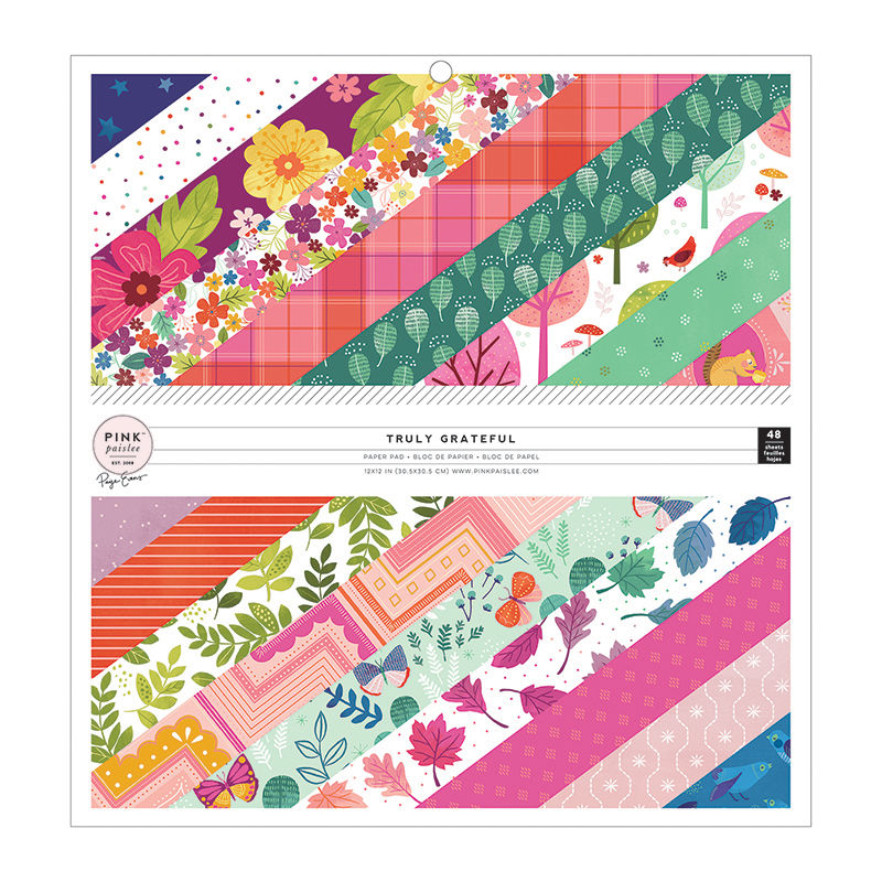 Truly Grateful Paper Pad / Block de Papel Colección Agradecimiento Descontinuado Pink Paislee