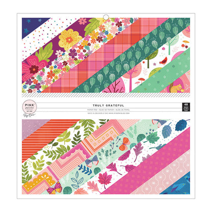 Truly Grateful Paper Pad / Block de Papel Colección Agradecimiento Descontinuado Pink Paislee