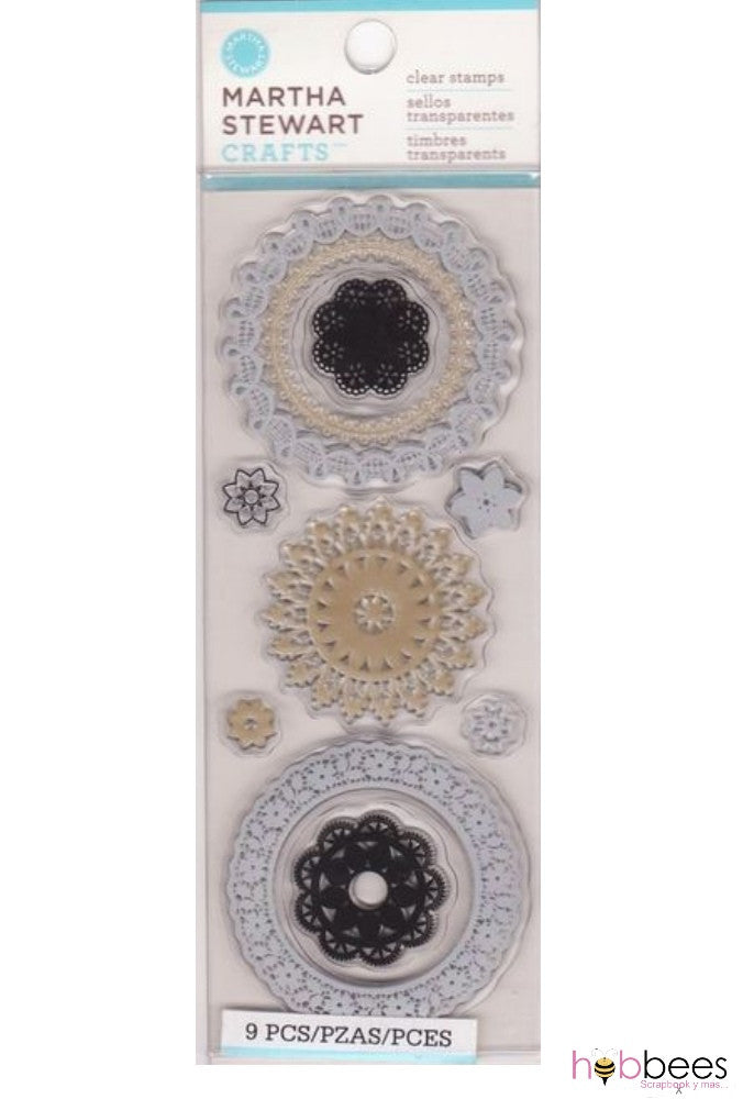 Clear Stamp Doilies / Kit de Sellos Descontinuado Martha Stewart