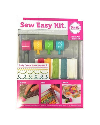 Sew Easy Kit + 2 / Set de Herramientas Para Coser Papel con Extras Descontinuado We R Memory Keepers