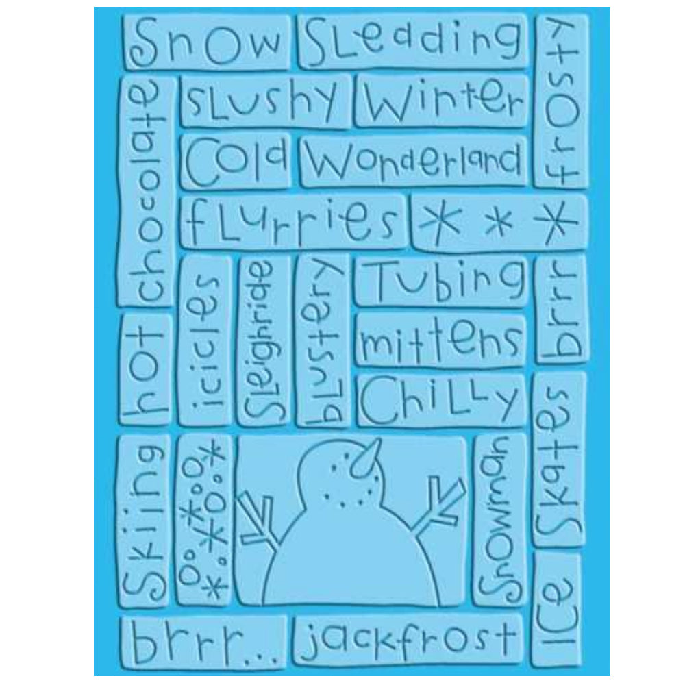Sledding Embossing Folder / Folder de Grabado Trineo Descontinuado Cuttlebug
