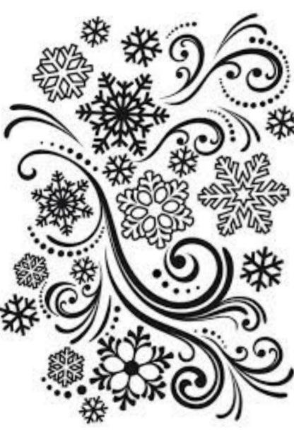 Snowflake Swirl Embossing / Folder de Grabado Remolino Copo de Nieve Descontinuado Darice