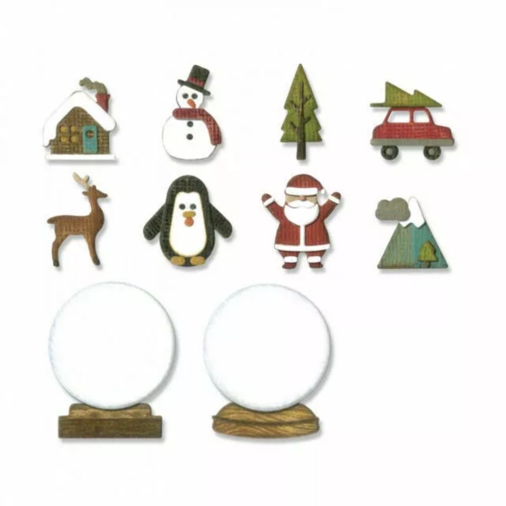 Thinlits Snowglobes Die / Suaje Globos de Nieve Navidad Dados de Corte / Suajes / Troqueles Sizzix