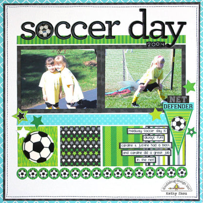 Sprinkle Shapes Soccer/ Estampas de Balon de Futbool Stickers Doodlebug