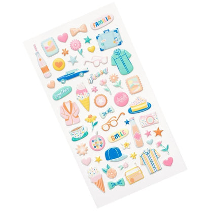 Buenos Dias Mini Puffy Stickers / Estampas en 3D Decorativas Stickers American Crafts